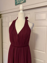 Alfred Angelo Floor-Length Halter Gown in Berry
