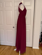 Alfred Angelo Floor-Length Halter Gown in Berry