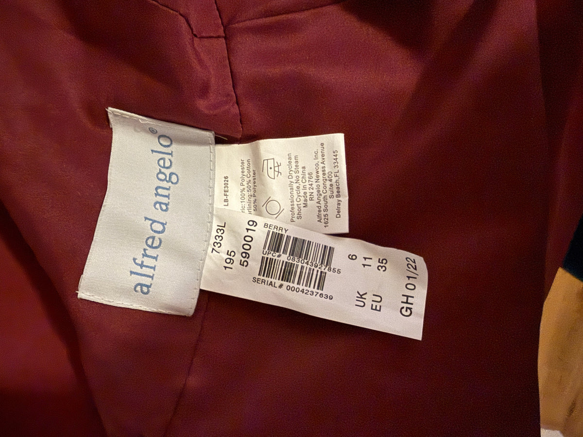 Alfred Angelo Floor-Length Halter Gown in Berry