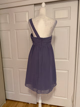 NWT Alfred Angelo One-Strap A-Line Mini dress in Victorian Lilac Sz 10