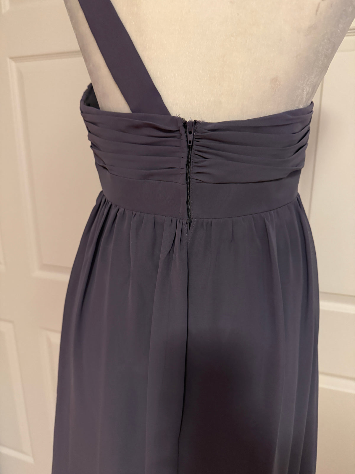 NWT Alfred Angelo One-Strap A-Line Mini dress in Victorian Lilac Sz 10