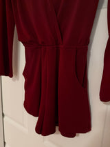 Veronica M Eggplant Kimono Sleeve Stretch Romper Size XS