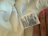 Bebe Isis Sequin Feather Dress in White/SIlver
