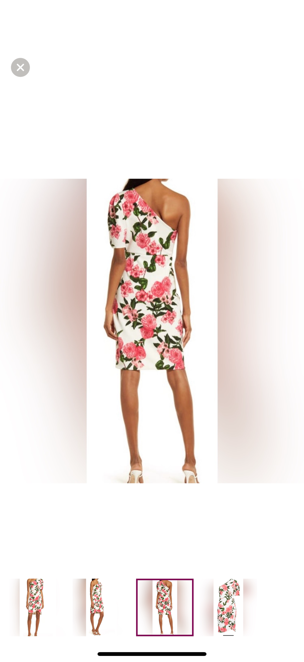CHELSEA28 - Floral Print One-Shoulder Dress Size XXS