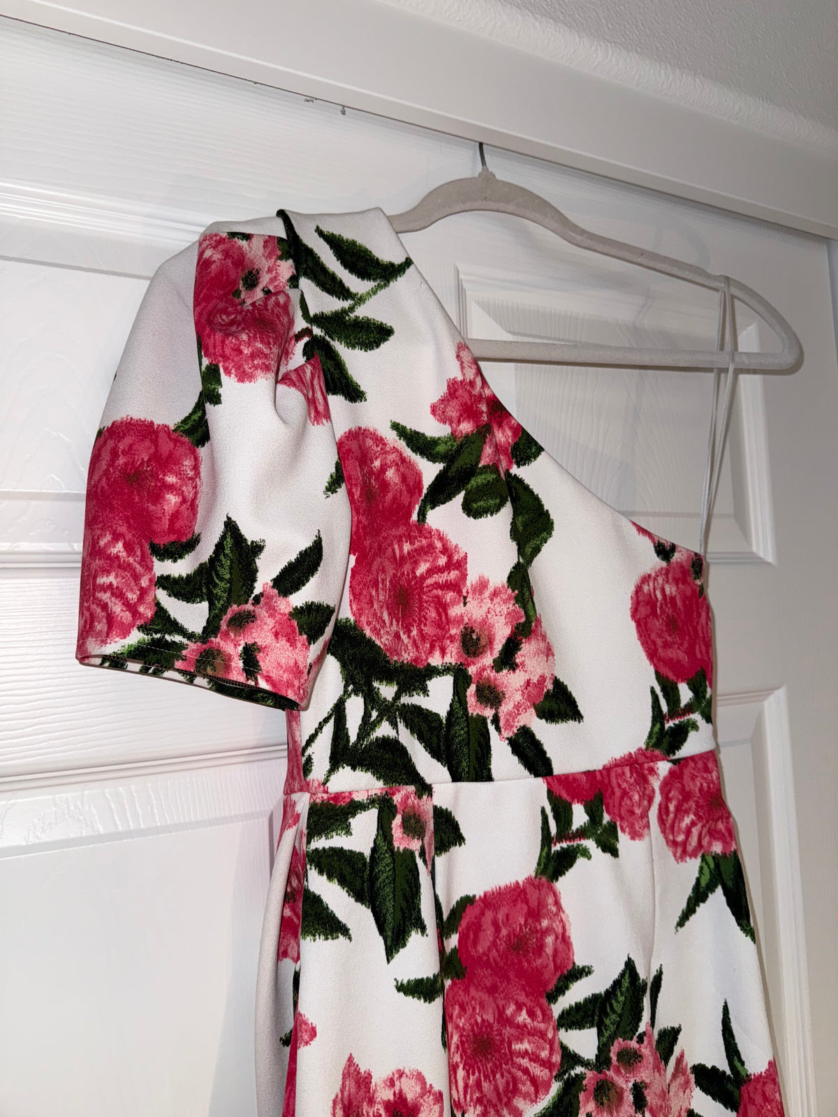 CHELSEA28 - Floral Print One-Shoulder Dress Size XXS