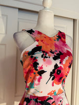 Saks 5th Ave. RED Floral Cut-In Halter A-line Mini Dress