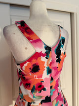 Saks 5th Ave. RED Floral Cut-In Halter A-line Mini Dress