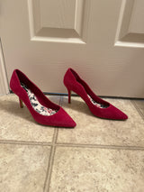 White House Black Market Fuchsia Lana Cardinal Suede Pointy Pumps