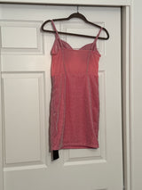 NWT SHEIN SXY Mesh Insert Bustier Cami Bodycon Dress in Pink