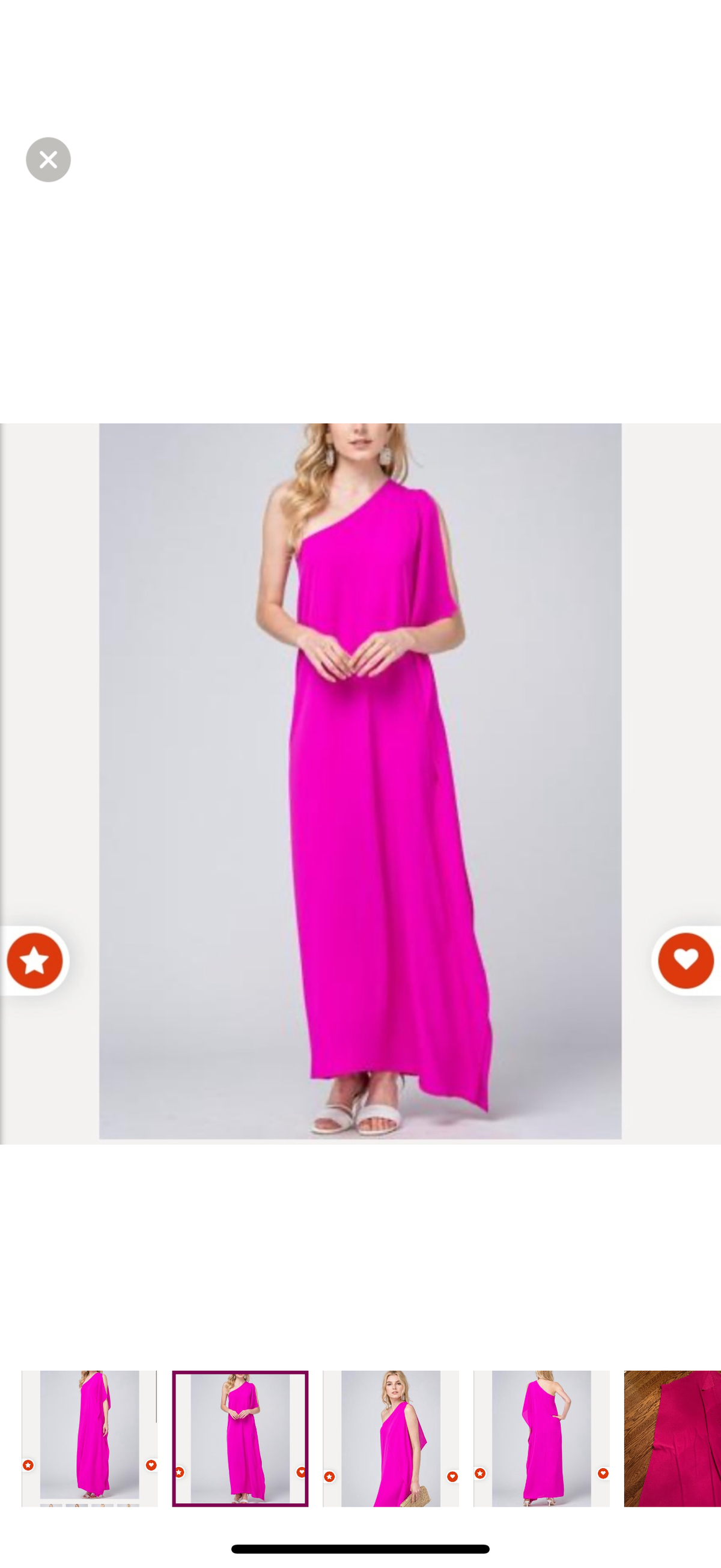 VICI 'Walk On The Bright Side' Hot Pink One Shoulder Loose Fit Maxi Dress