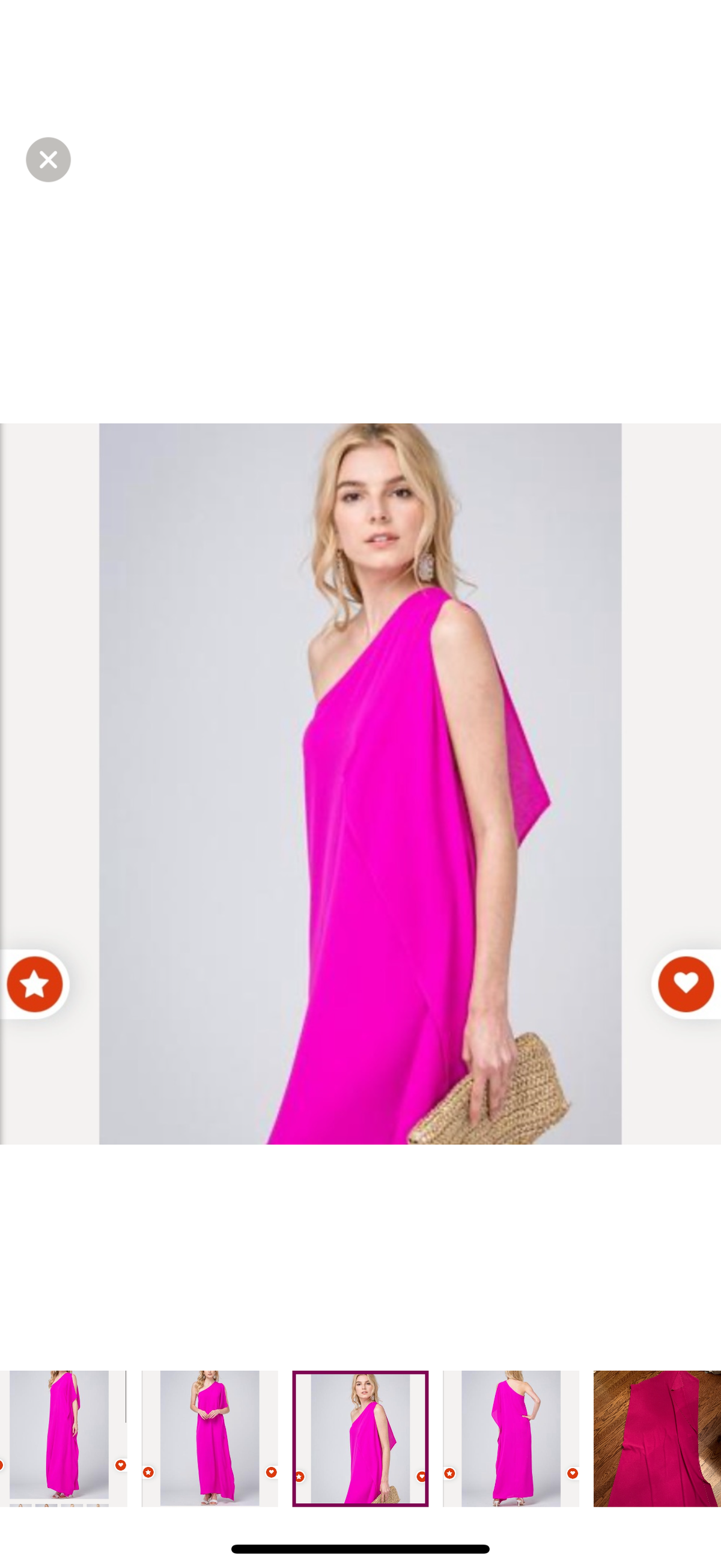 VICI 'Walk On The Bright Side' Hot Pink One Shoulder Loose Fit Maxi Dress