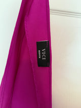 VICI 'Walk On The Bright Side' Hot Pink One Shoulder Loose Fit Maxi Dress