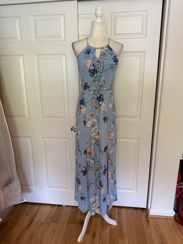 Candie's Blue/White Floral Maxi Dress Sz M