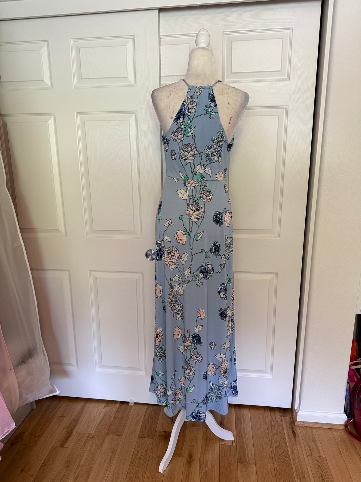 Candie's Blue/White Floral Maxi Dress Sz M