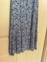 Lost + Wander Pick Me Blue Floral Print Midi Dress size S