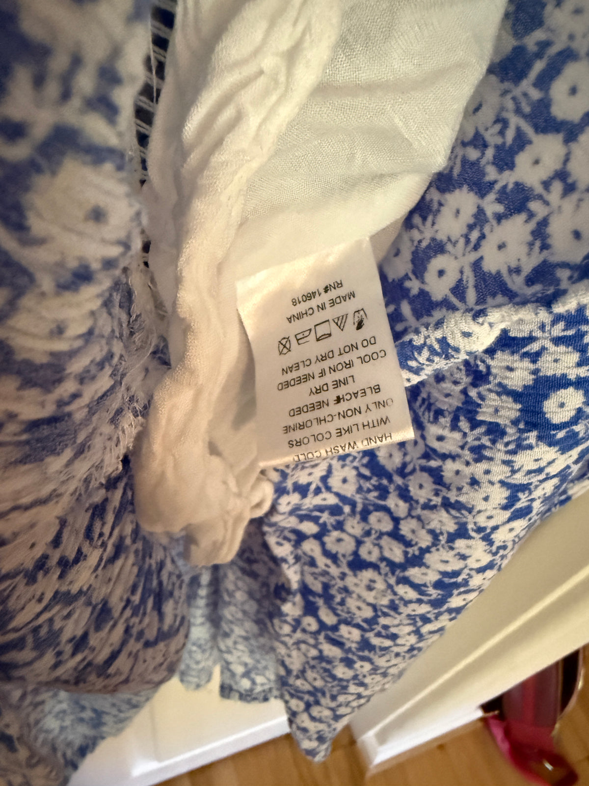 Lost + Wander Pick Me Blue Floral Print Midi Dress size S