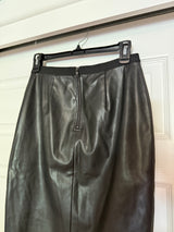 BCBG MAXAZRIA Bess Faux Leather Back Zip Pencil Skirt Size XXS