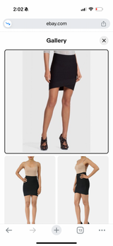 BCBGMaxazria 'Sylvie' Black Bodycon Bandage Power Mini Skirt Size XS