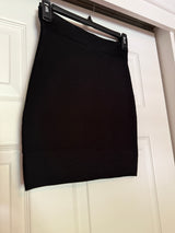 BCBGMaxazria 'Sylvie' Black Bodycon Bandage Power Mini Skirt Size XS