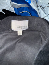 Wilfred Free by Aritzia Faux Suede Midi Pencil Skirt with Slits in Black Size 2