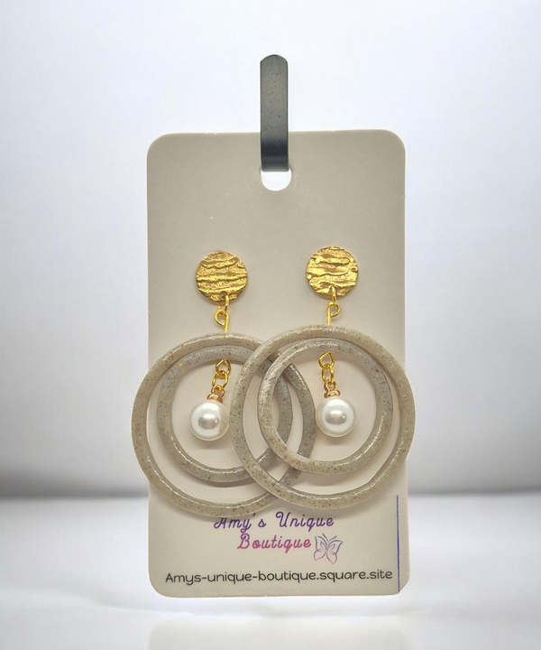Saturn Pearl Earrings