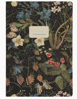 Vegan Leather Notebook-Forest Flowers