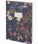 Vegan Leather Notebook-Forest Flowers