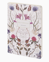 Vegan Leather Notebook-Symmetrical Flora