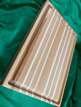 Jumbo wood cutting board with juice groove