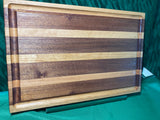 Jumbo wood cutting board with juice groove