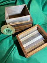Keepsake Box. Coffee table box. Urn box. Handmade reclaimed wood. High quality. Handmade gift. Cherry wood. Walnut wood. Maple wood. Sapele wood.