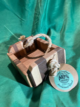 Wood box with rope handle. Home decor. Bathroom decor. Small storage. Reclaimed wood. Handmade gift. High quality. Oak, maple walnut wood.
