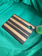 6”x 8” Small charcuterie board with hanging hole. Personal charcuterie. Cheese board. Reclaimed wood handcrafted. Walnut wood. Cherry wood.