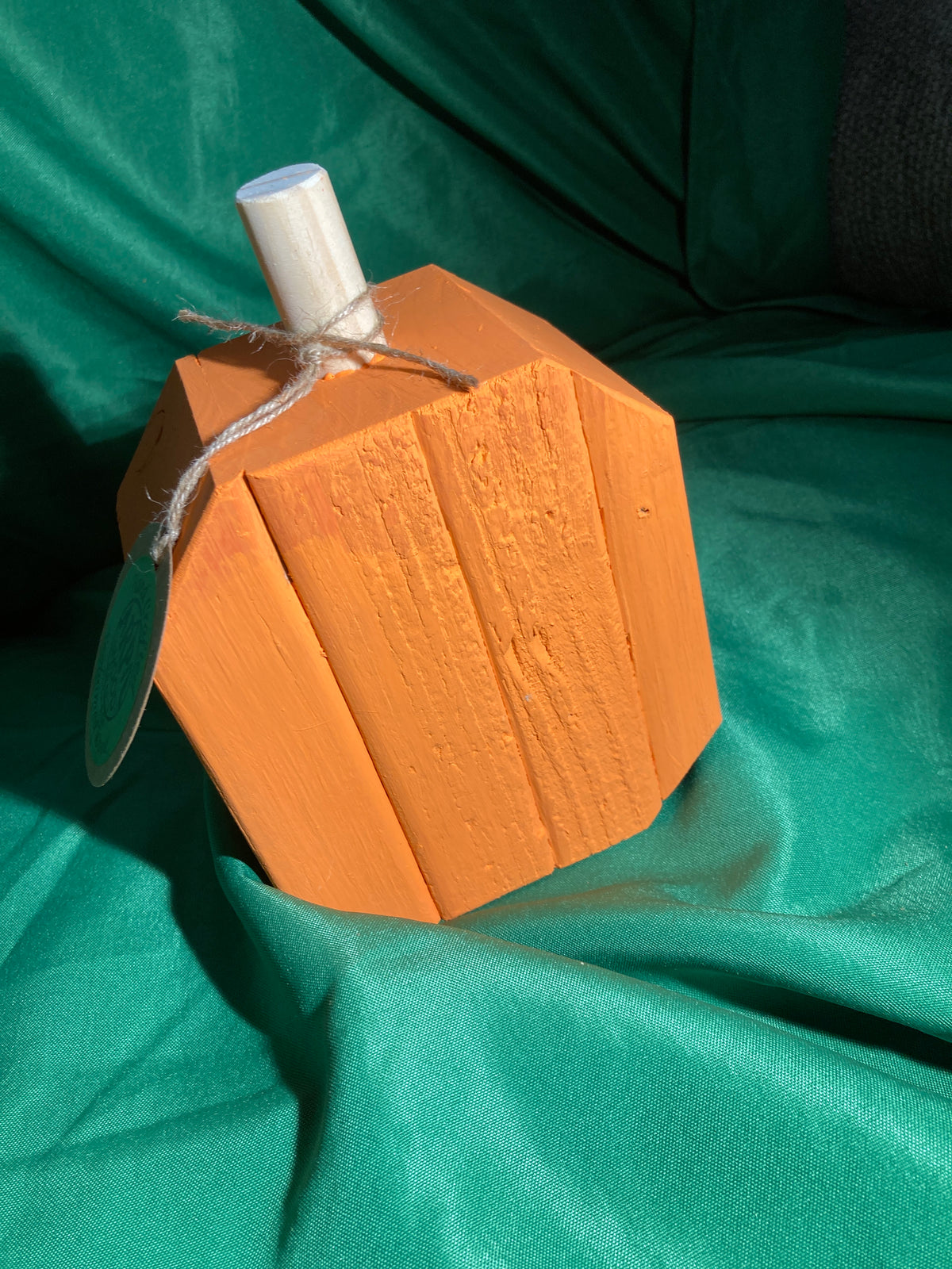 Medium wood pumpkin. Fall decor. Handcrafted reclaimed wood. Hand painted room decor.