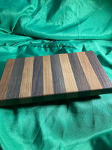 Wood trivet. Small cutting board with feet. Charcuterie boards. Handcrafted reclaimed wood. Plant stand. Display tray. Reclaimed Cherry wood and walnut wood.