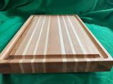 Jumbo wood cutting board with juice groove