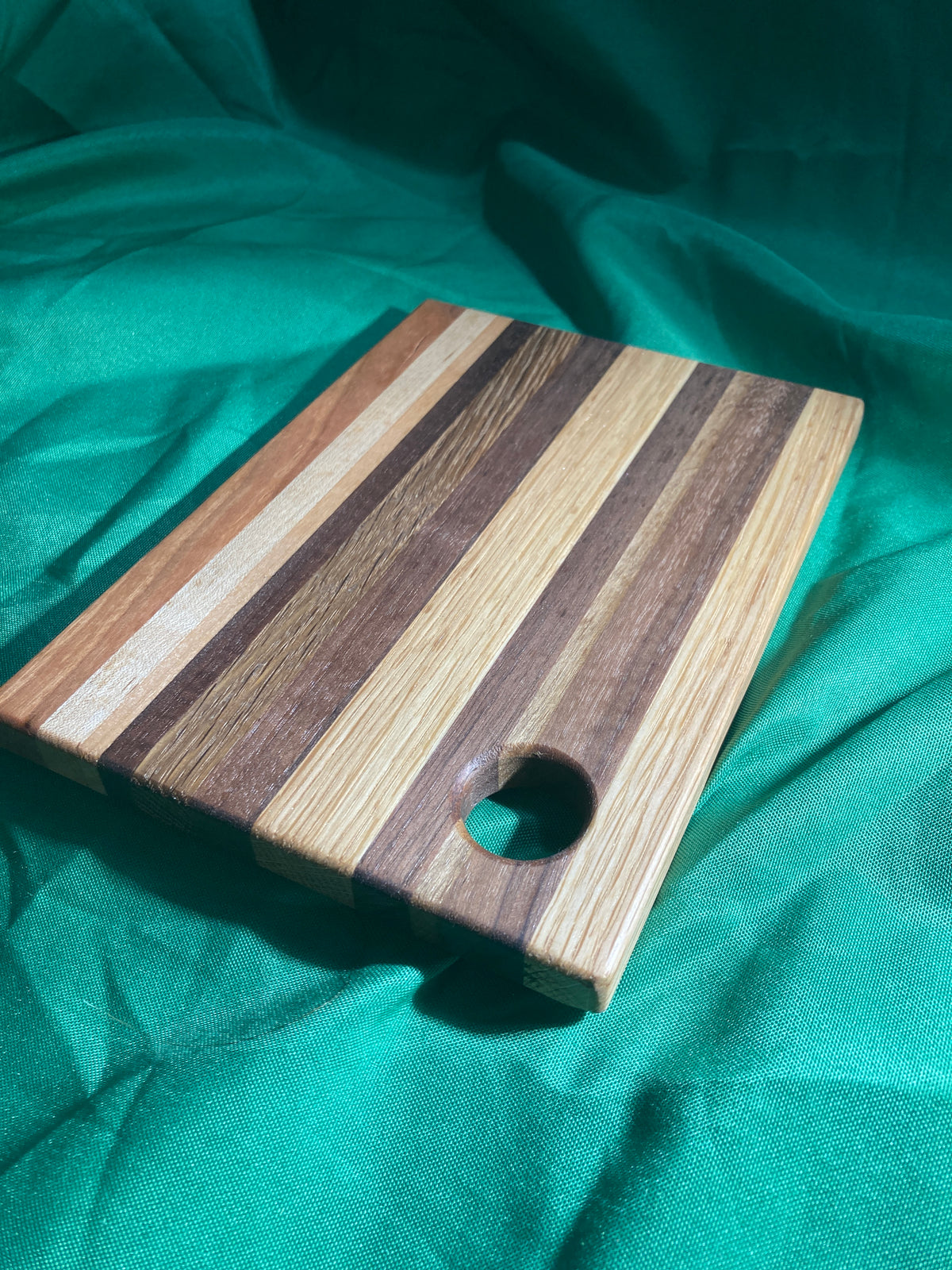 6”x 8” Small charcuterie board with hanging hole. Personal charcuterie. Cheese board. Reclaimed wood handcrafted. Oak, maple, cherry, walnut wood.