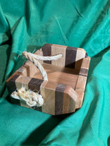 Wood box with rope handle. Home decor. Bathroom decor. Small storage. Reclaimed wood. Handmade gift. High quality. Oak, maple walnut wood.