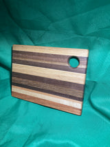 6”x 8” Small charcuterie board with hanging hole. Personal charcuterie. Cheese board. Reclaimed wood handcrafted. Oak, maple, cherry, walnut wood.