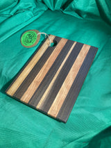 6”x 8” Small charcuterie board with hanging hole. Personal charcuterie. Cheese board. Reclaimed wood handcrafted. Walnut wood. Cherry wood.