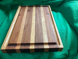 Jumbo wood cutting board with juice groove