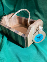 Wood box with rope handle. Home decor. Bathroom decor. Small storage. Reclaimed wood. Handmade gift. High quality. Oak wood. Walnut wood.