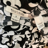 White House Black Market Damask Print Flounce Skirt