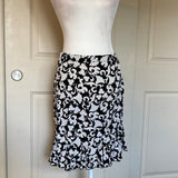 White House Black Market Damask Print Flounce Skirt
