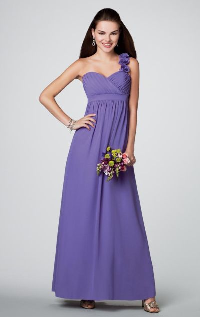 NWT Alfred Angelo One-Strap A-Line Mini dress in Victorian Lilac Sz 10