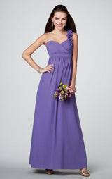 NWT Alfred Angelo One-Strap A-Line Mini dress in Victorian Lilac Sz 10