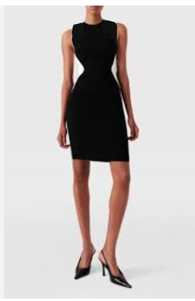 Calvin Klein Black/White Hourglass Illusion Dress