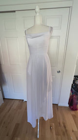 NWT White Chiffon A Line Formal Dress