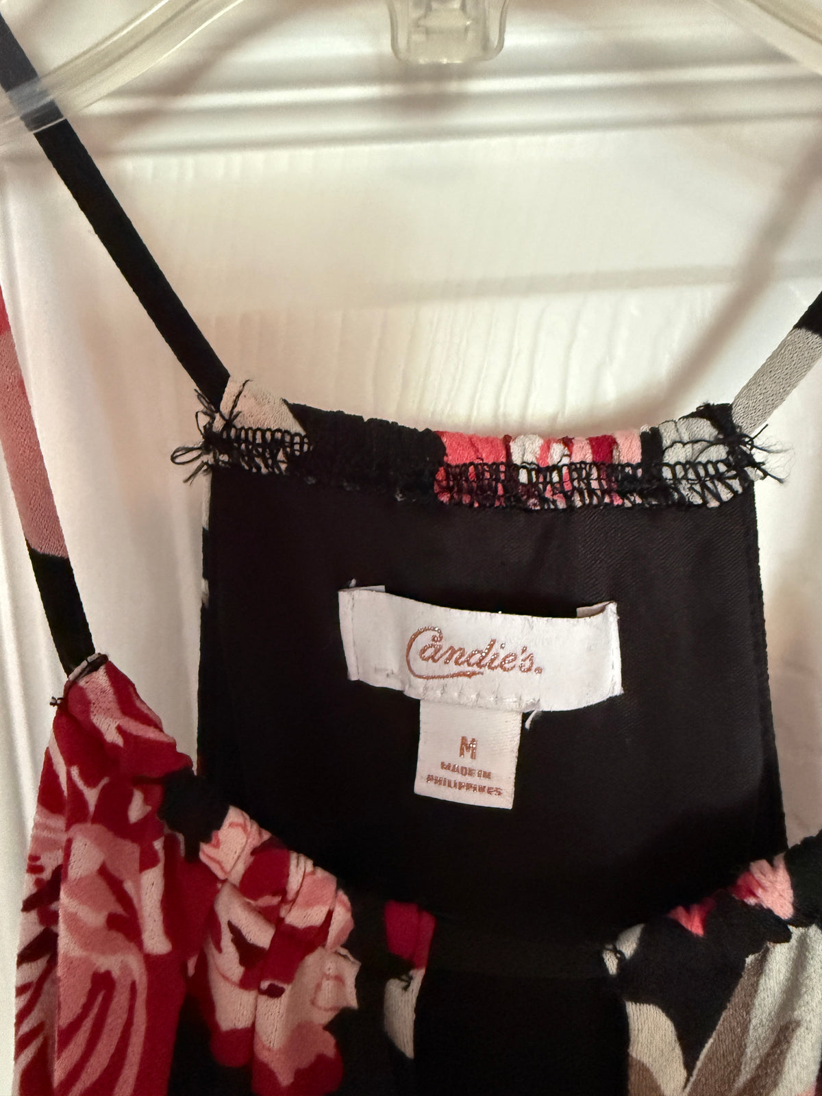 Candie's Black/Red Floral Maxi Dress Sz M