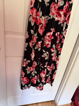 Candie's Black/Red Floral Maxi Dress Sz M